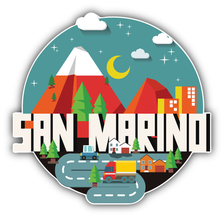 San Marino Country Travel Label Car Bumper Sticker Decal - Picture 1 of 1