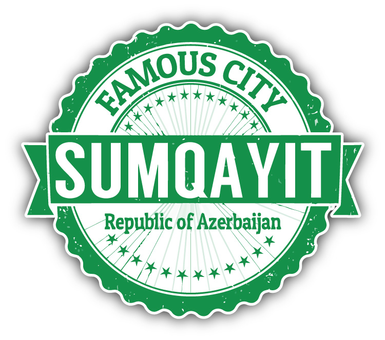 Sumqayit City Azerbaijan Grunge Travel Stamp Car Bumper Sticker Decal - Picture 1 of 1